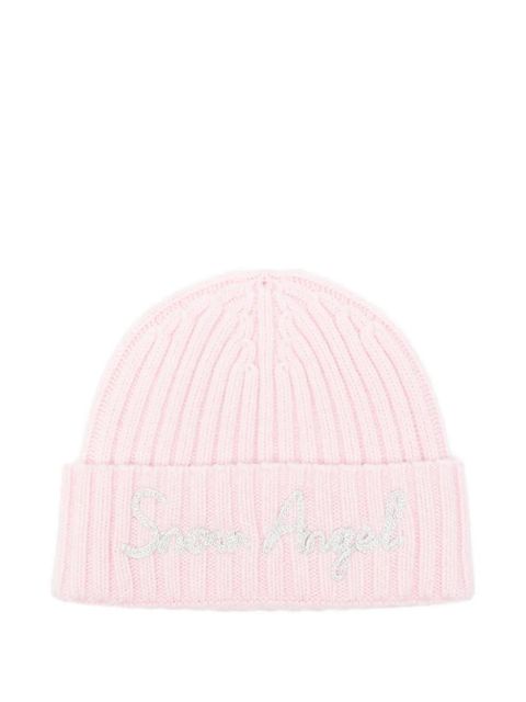 MC2 Saint Barth Wengen ribbed-embroidered beanie hat - Pink - zdjęcie produktu nr 1