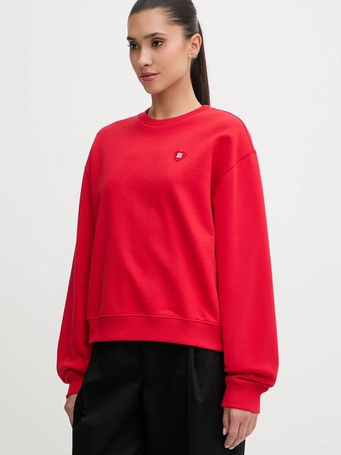 HUGO bluza bawełniana damska kolor czerwony gładka 50555808 - zdjęcie produktu nr 1