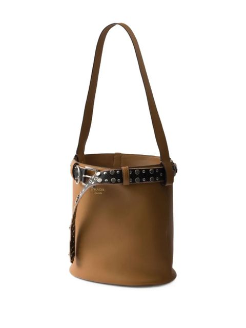 Prada Buckle bucket bag - Brown