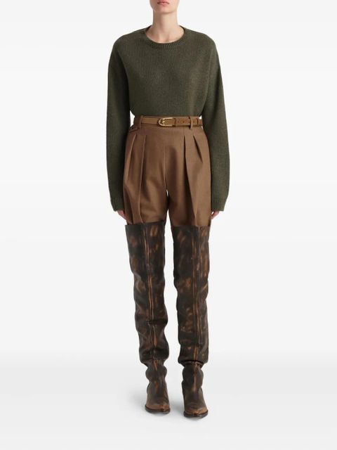 KHAITE Milo ribbed knitwear - Green - zdjęcie produktu nr 2