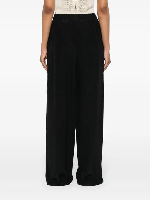 Max Mara Zigano silk palazzo pants - Black