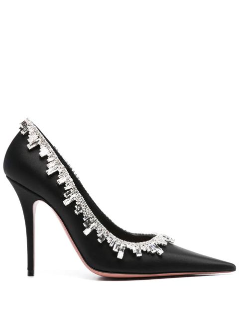Amina Muaddi 105mm crystal-embellished pumps - Black - zdjęcie produktu nr 1