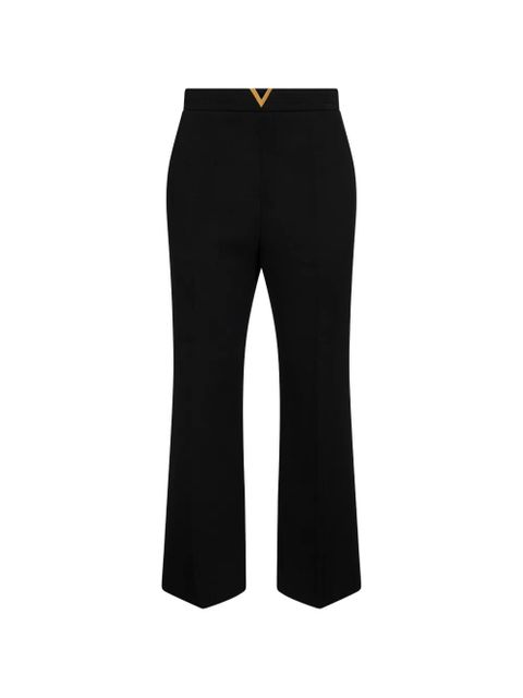 Valentino Garavani high-rise metal-detail trousers - Black - zdjęcie produktu nr 1