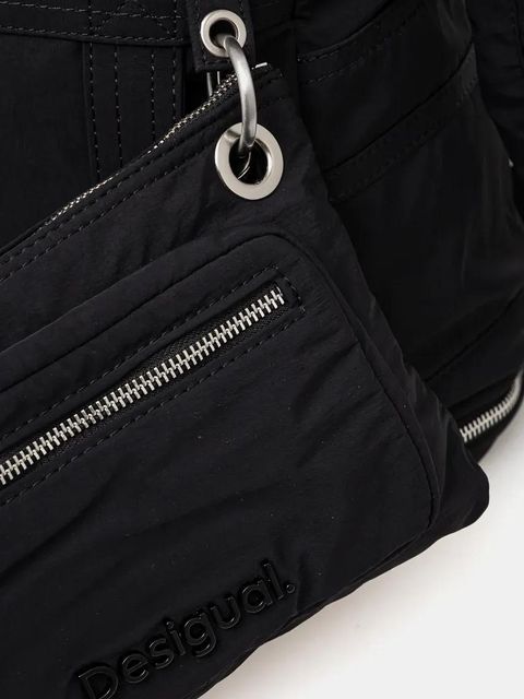 Desigual plecak BASIC MODULAR VOYAGE damski kolor czarny duży gładki 24WAKY08 - zdjęcie produktu nr 2