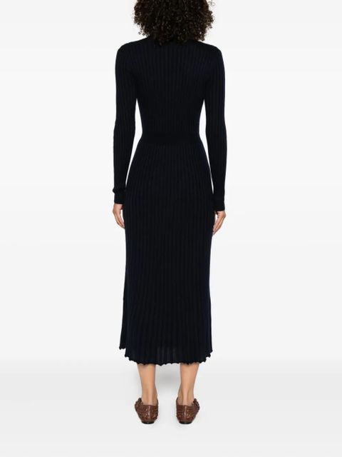 Gabriela Hearst ribbed collared midi dress - Blue - zdjęcie produktu nr 2
