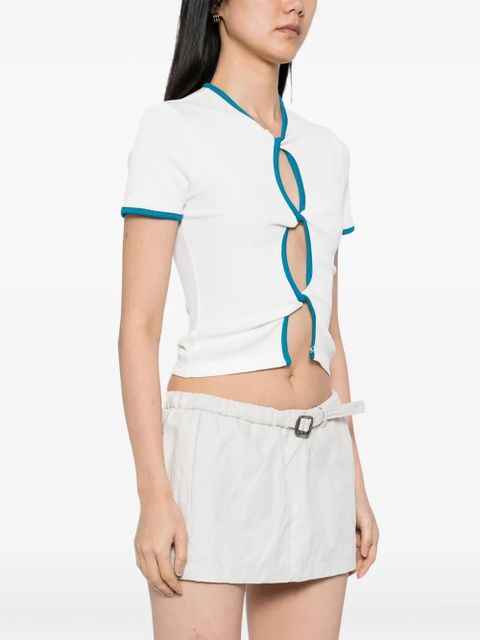 Christopher Esber open-twisted bind T-shirt - White