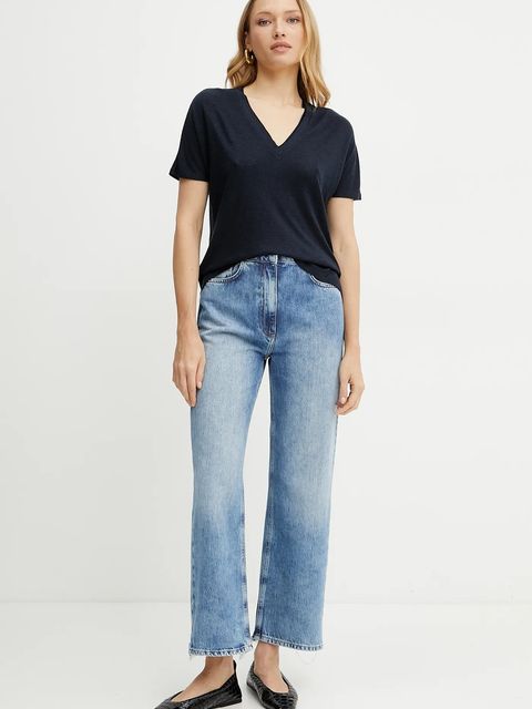 BOSS t-shirt z domieszką lnu - zdjęcie produktu nr 1