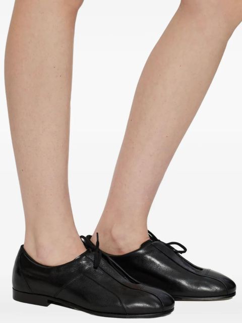 Jil Sander lace-up leather sneakers - Black