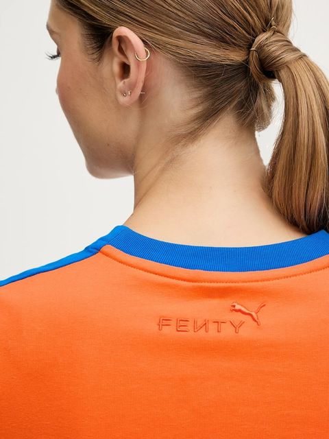 Puma t-shirt PUMA x FENTY damski kolor pomarańczowy 636184