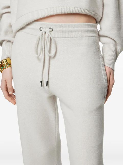Versace drawstring-fastening knitted flared trousers - Grey