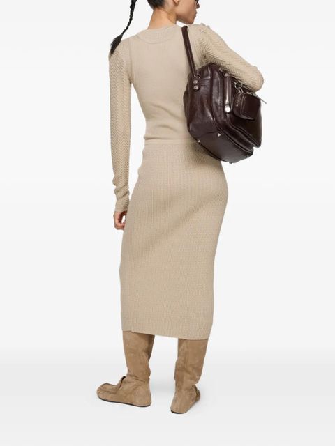 Acne Studios long-sleeve midi dress - Neutrals