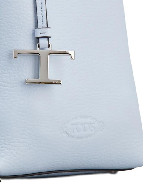 Tod's T-logo leather bucket bag - Blue