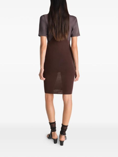 LEMAIRE racerback tank top mini dress - Brown