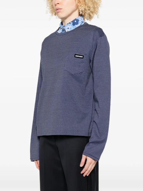 Miu Miu chest-pocket sweatshirt - Blue