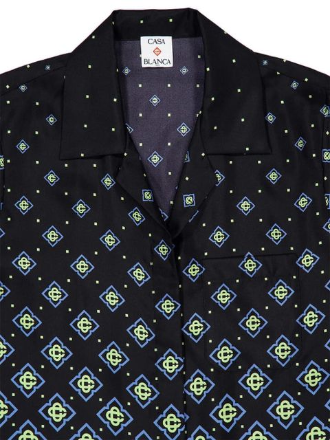 Casablanca monogram silk shirt - Black