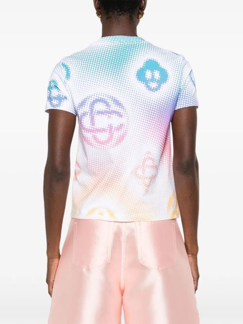 Casablanca Halftone-logo T-shirt - White