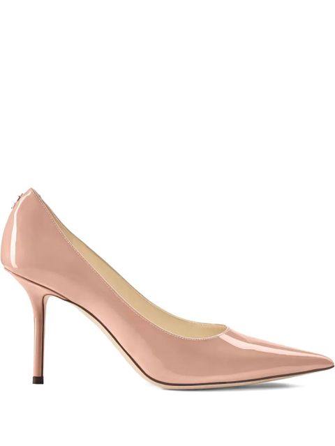 Jimmy Choo 85mm pointed-toe patent-leather pumps - Pink - zdjęcie produktu nr 1