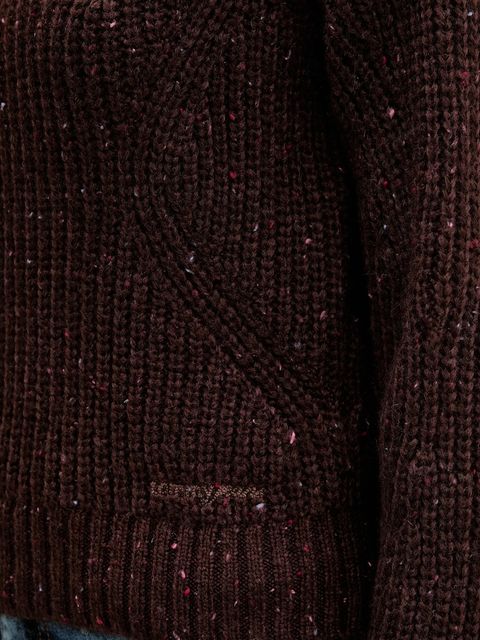 Tommy Jeans sweter z dodatkiem wełny damski kolor brązowy ciepły z golfem DW0DW21686