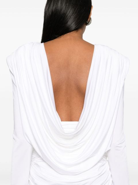 Magda Butrym long-sleeve draped blouse - White