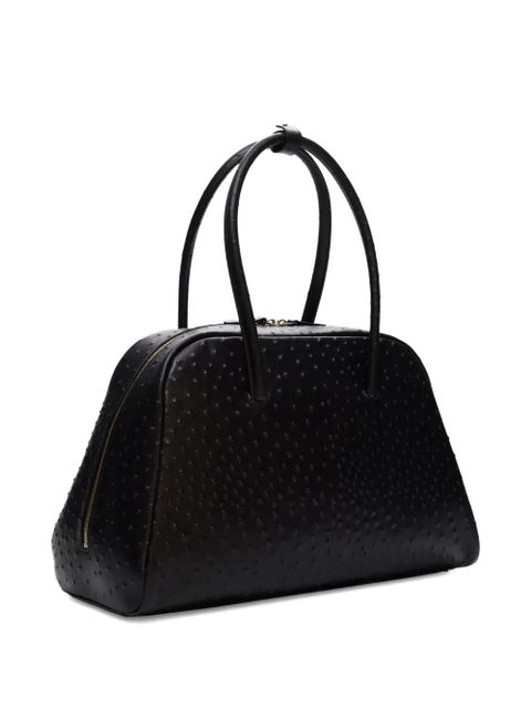 LouLou de Saison Darren textured leather travel bag - Black