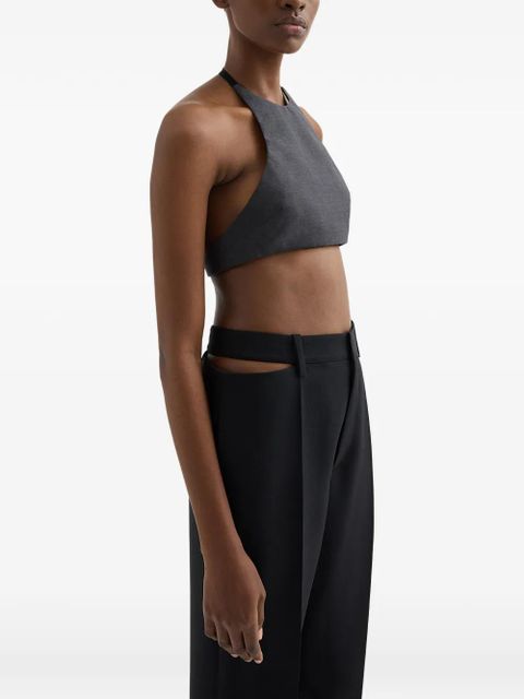 Jil Sander poplin halter top - Grey - zdjęcie produktu nr 2