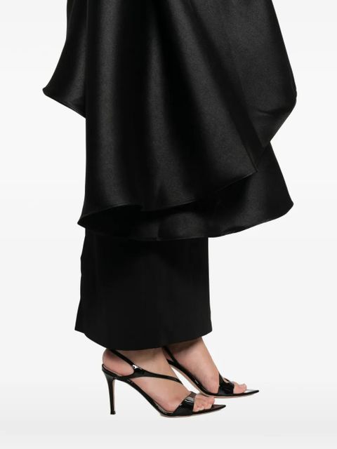 Solace London Kiana off-shoulder draped-detail maxi dress - Black