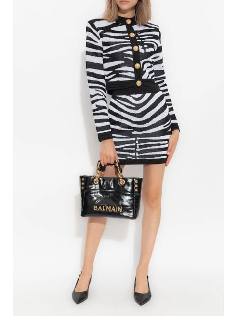 Balmain zebra-print skirt - Black - zdjęcie produktu nr 2