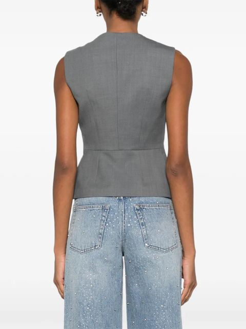 Maje sleeveless V-neck waistcoat - Grey