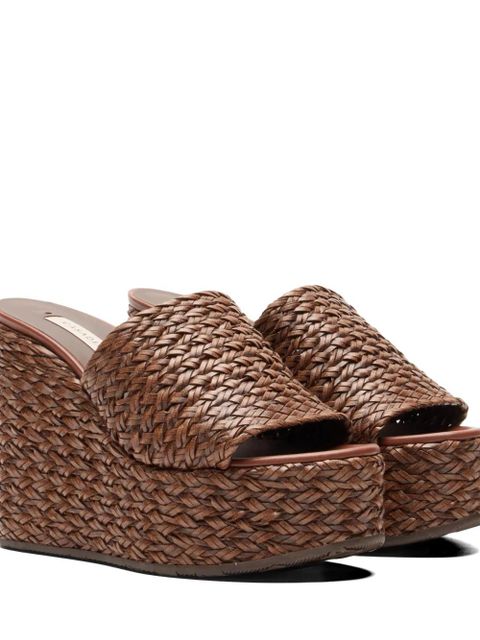 Casadei Suncity woven wedge sandals - Brown - zdjęcie produktu nr 2