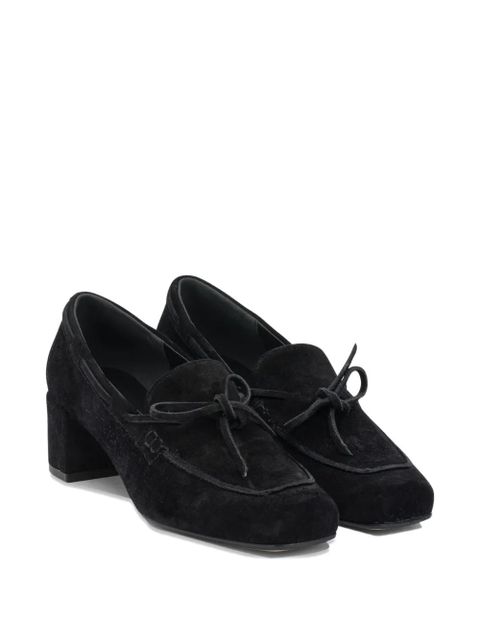 Aeyde front-tie suede loafers - Black - zdjęcie produktu nr 2