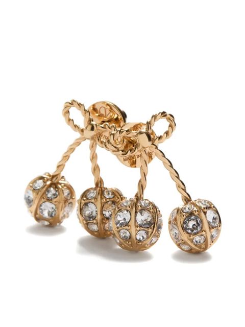 Valentino Garavani Cherryfic crystal-embellished earrings - Gold