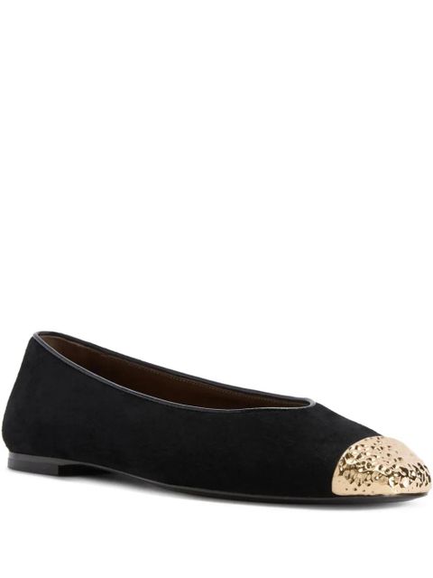 Giuseppe Zanotti Georgia suede ballet flats - Black - zdjęcie produktu nr 1