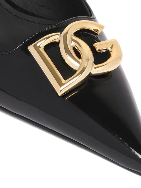 Dolce & Gabbana 90mm logo-plaque pumps - Black