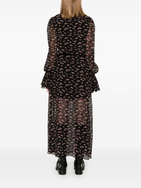 ROTATE BIRGER CHRISTENSEN crinkled tie-strap maxi dress - Black