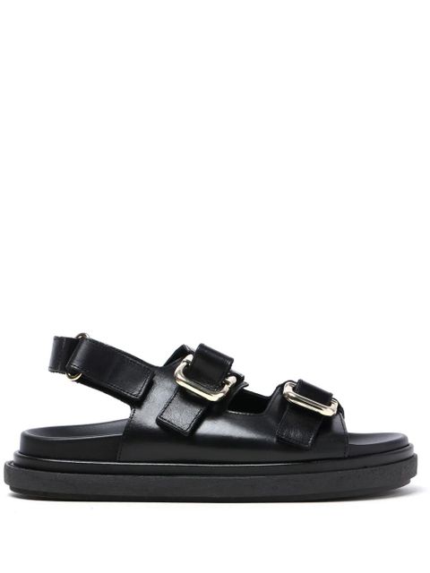 ALOHAS Harper leather flat sandals - Black - zdjęcie produktu nr 1