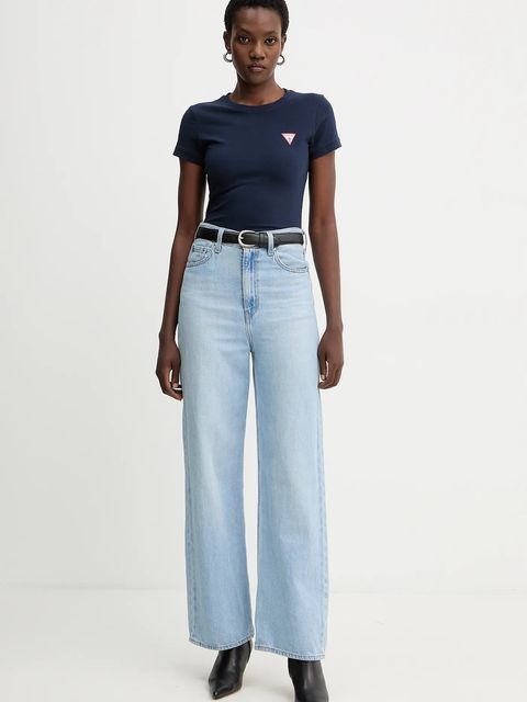 Guess t-shirt damski kolor granatowy W2YI44 J1314