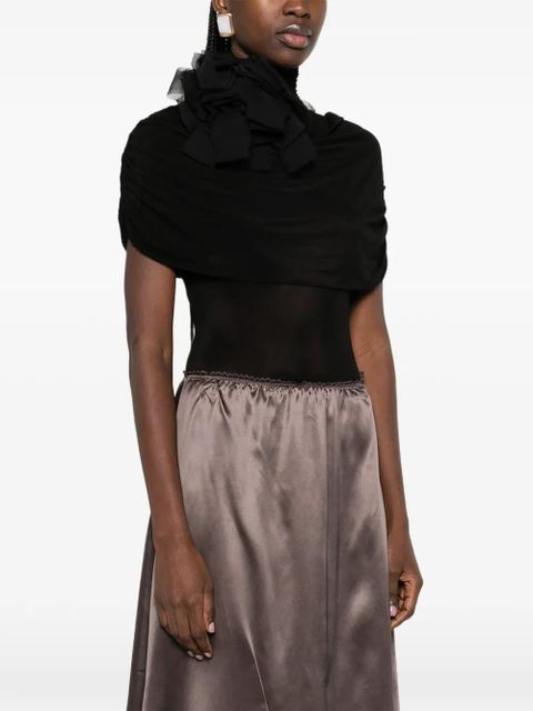 Magda Butrym draped high-neck bodysuit - Black - zdjęcie produktu nr 2