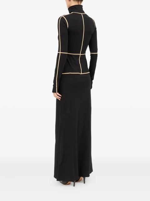 MM6 Maison Margiela panelled turtleneck dress - Black