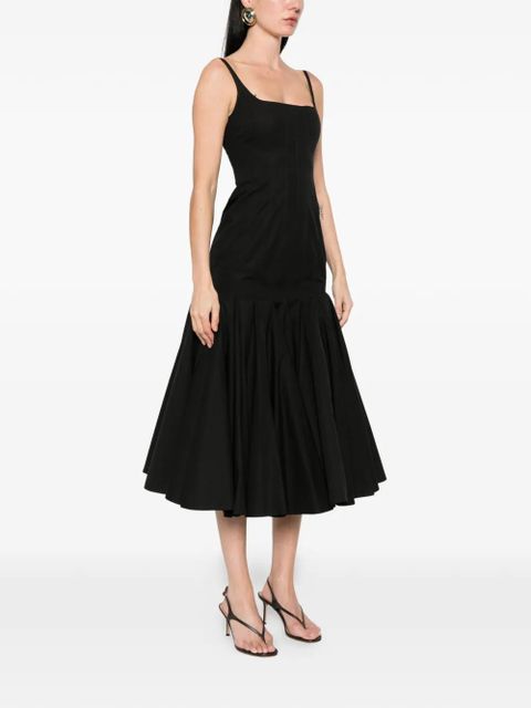 Jacquemus La Agave pleated midi dress - Black