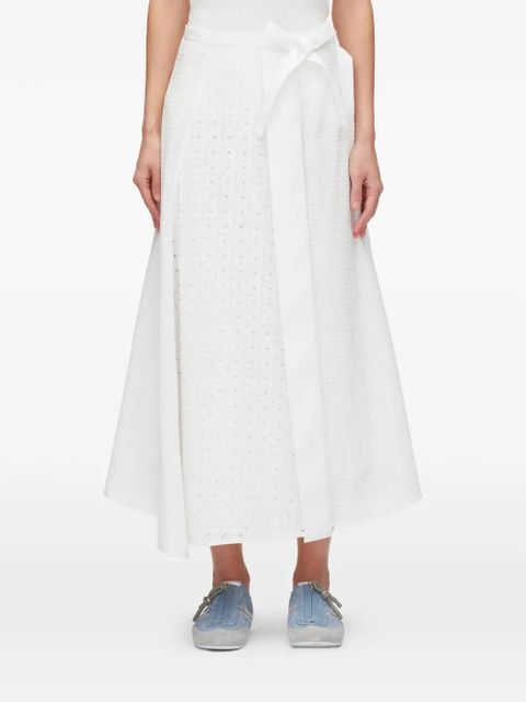 3.1 Phillip Lim tie-detail midi skirt - White