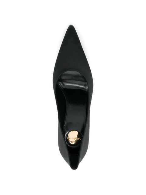 Saint Laurent pointed toe leather pumps - Black