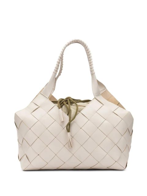 DRAGON DIFFUSION Castello woven-leather tote bag - Neutrals - zdjęcie produktu nr 1