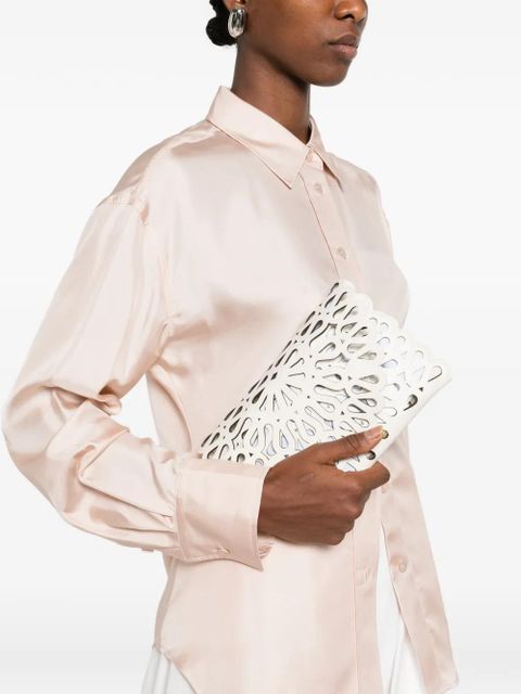 Simkhai laser-cut leather clutch - White - zdjęcie produktu nr 2