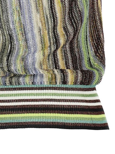 Missoni striped lamé top - Green