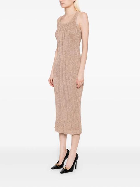 TOM FORD metallic-threading midi dress - Neutrals - zdjęcie produktu nr 2