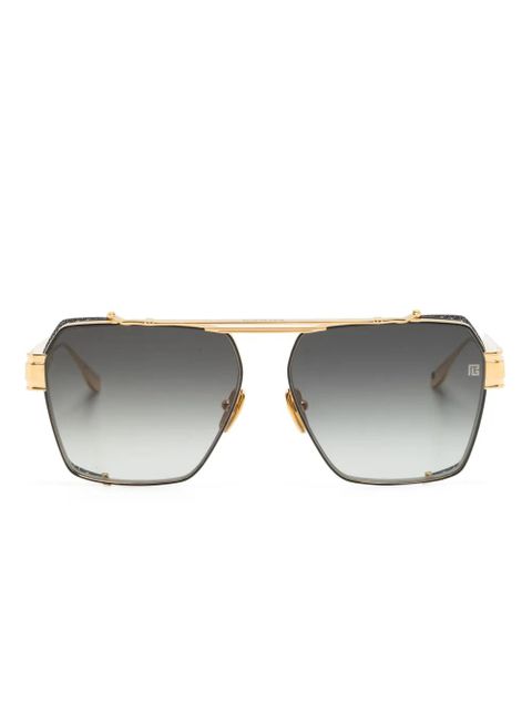 Balmain Eyewear pilot-frame sunglasses - Gold - zdjęcie produktu nr 1