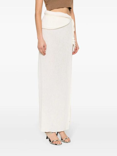 Magda Butrym wraparound maxi skirt - Neutrals