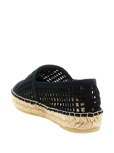 Prada crochet-knit espadrilles - Black