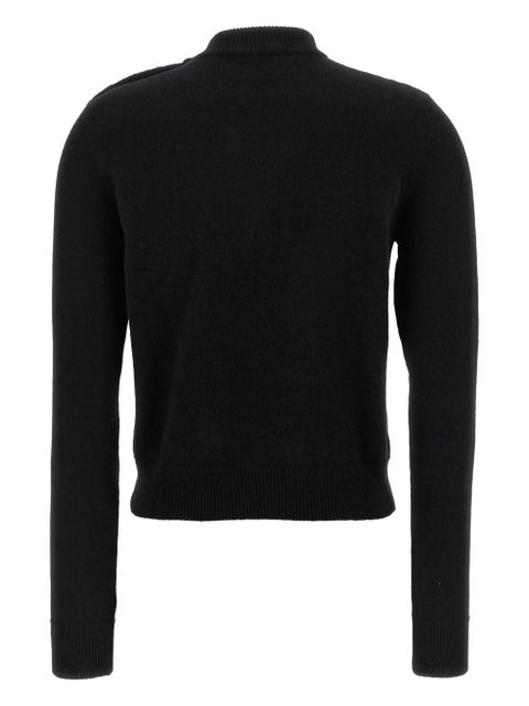 Balmain crew-neck button-embellished sweater - Black