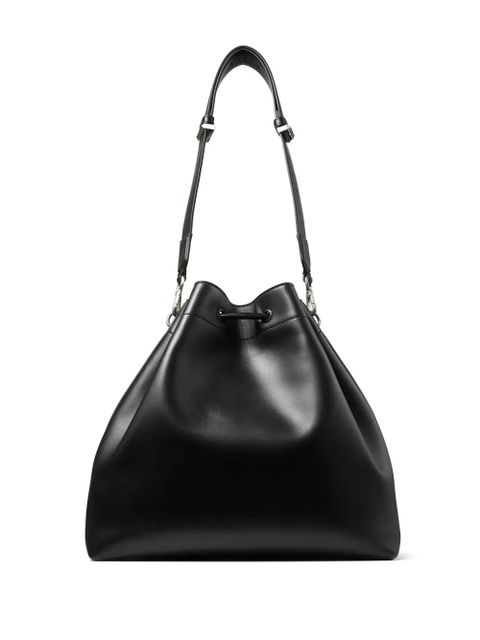 Jimmy Choo Cinch L leather bucket bag - Black